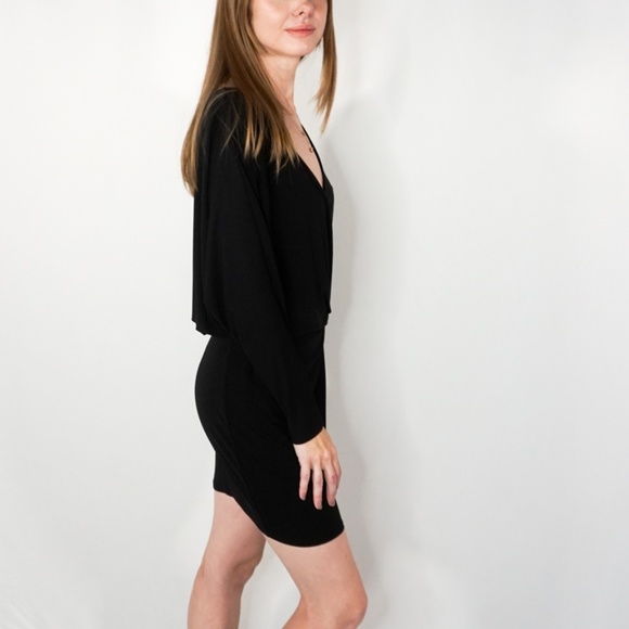 HAUTE HIPPIE Long Sleeve Black Mini Dress - Picture 2 of 8